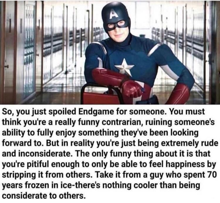 we all must listen to cap,