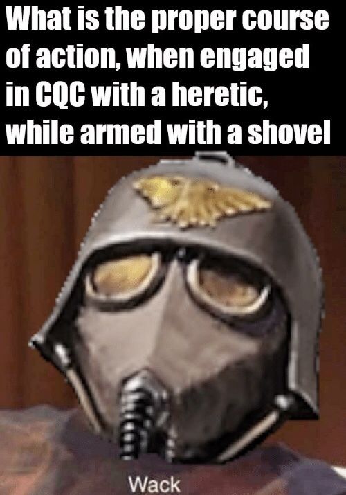 Wrong, you're not a space marine, plebeians like you need to double-tap