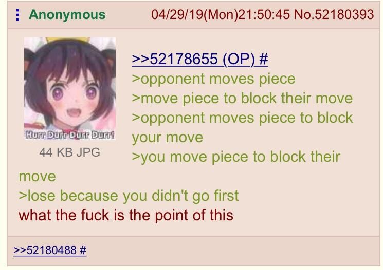 Anon doesn't quite get chess