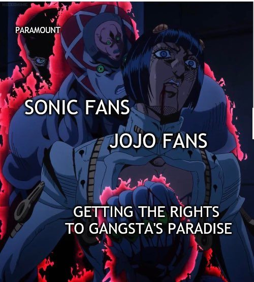 Why does sonic get it and jojo does not! REEEEEEEEEEE