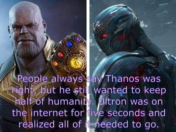 I'm with Ultron on this one