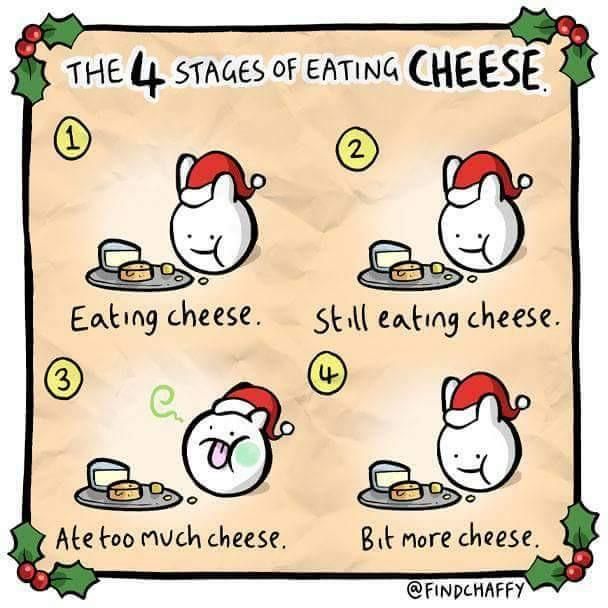 The 4 Stages of Eating Cheese