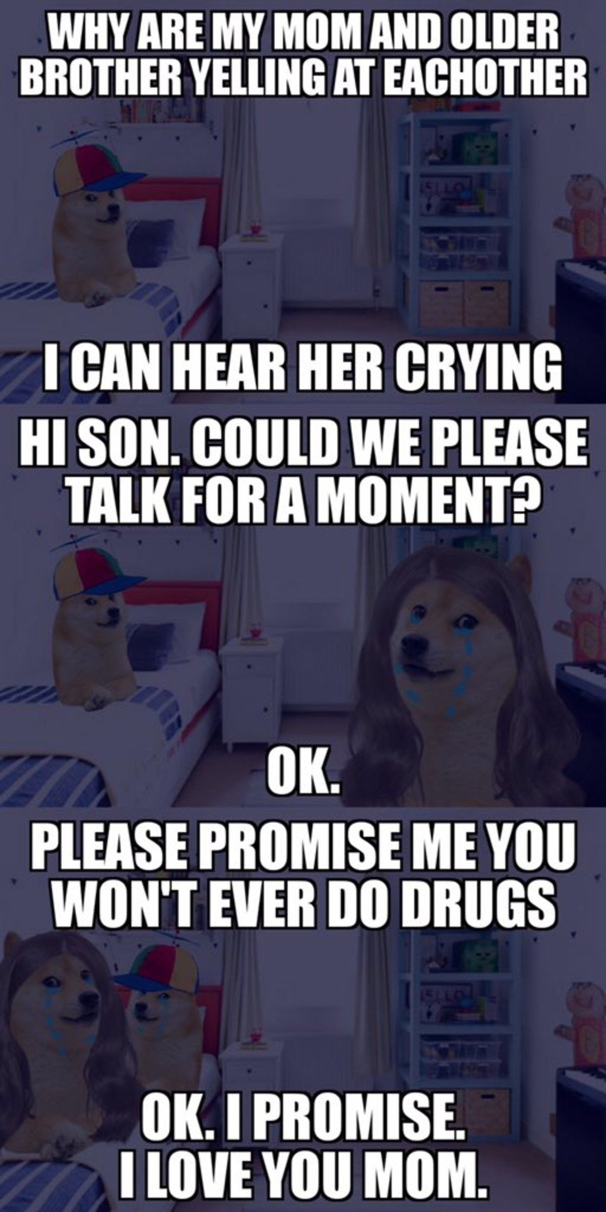 I had a happy childhood