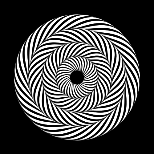 Look in the center for about 20 seconds and then look at a blank wall/surface.