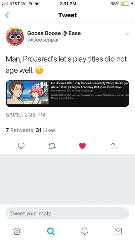 Projared has a lot of jokes that didnt age well