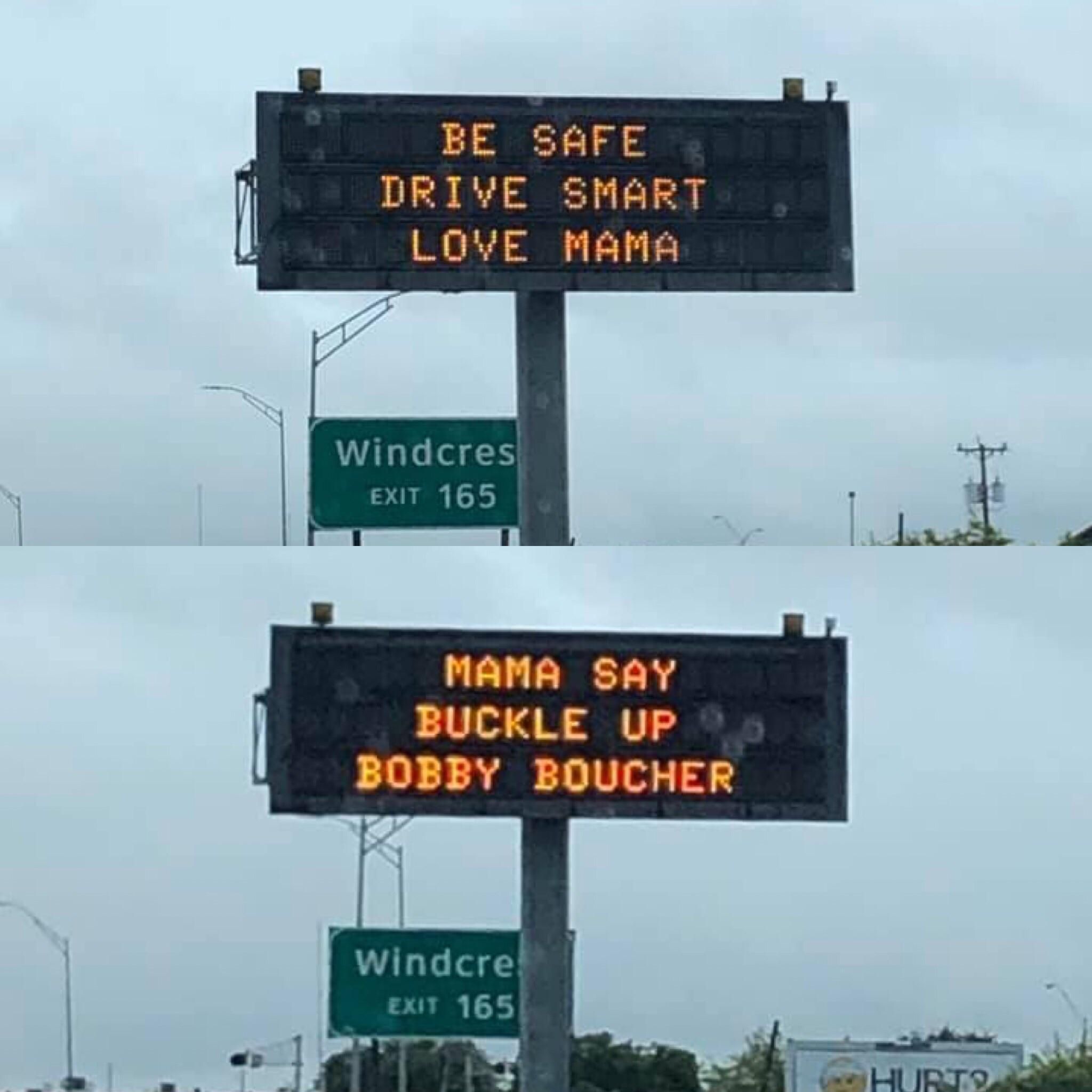 My neighbor posted our updated highway signage in Texas this morning.