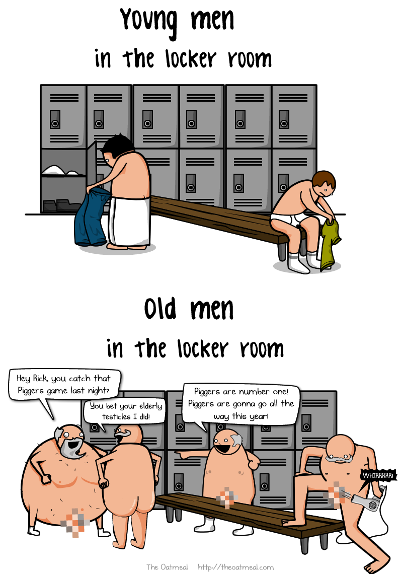 The Oatmeal's original locker room comparison