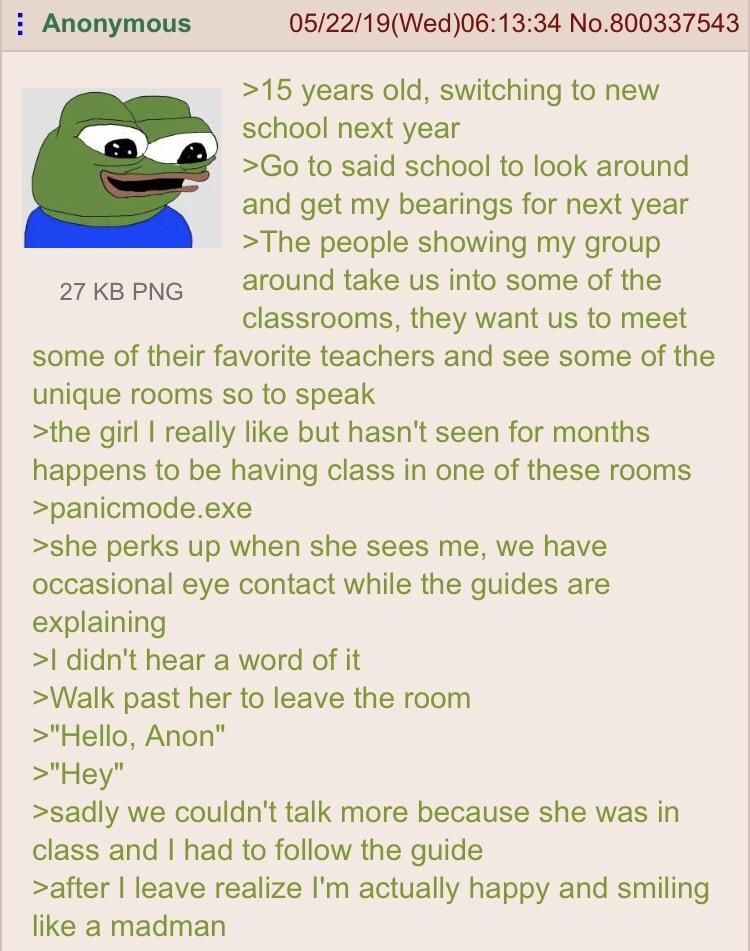 Anon feels good