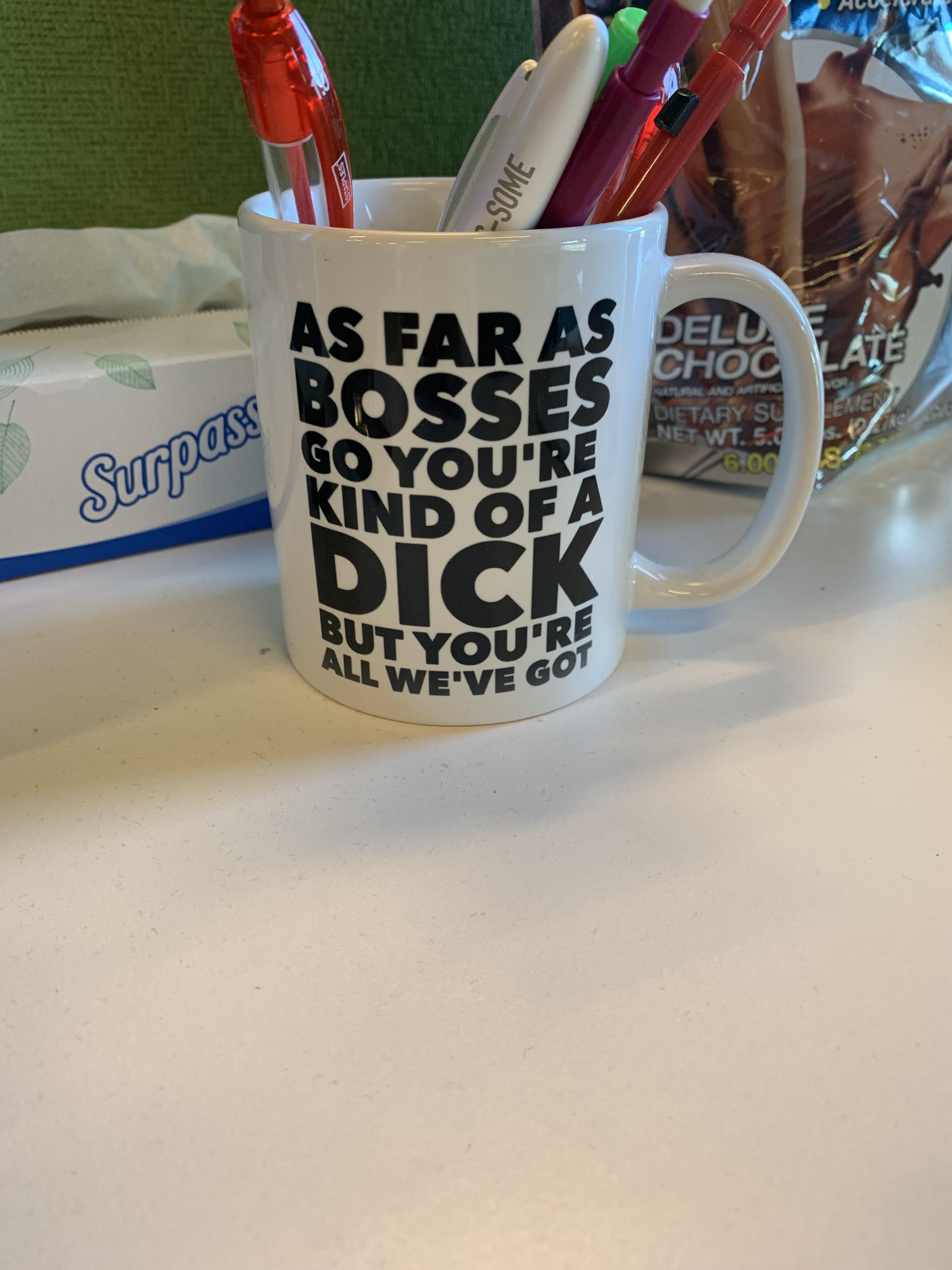 This cup on my co workers desk.