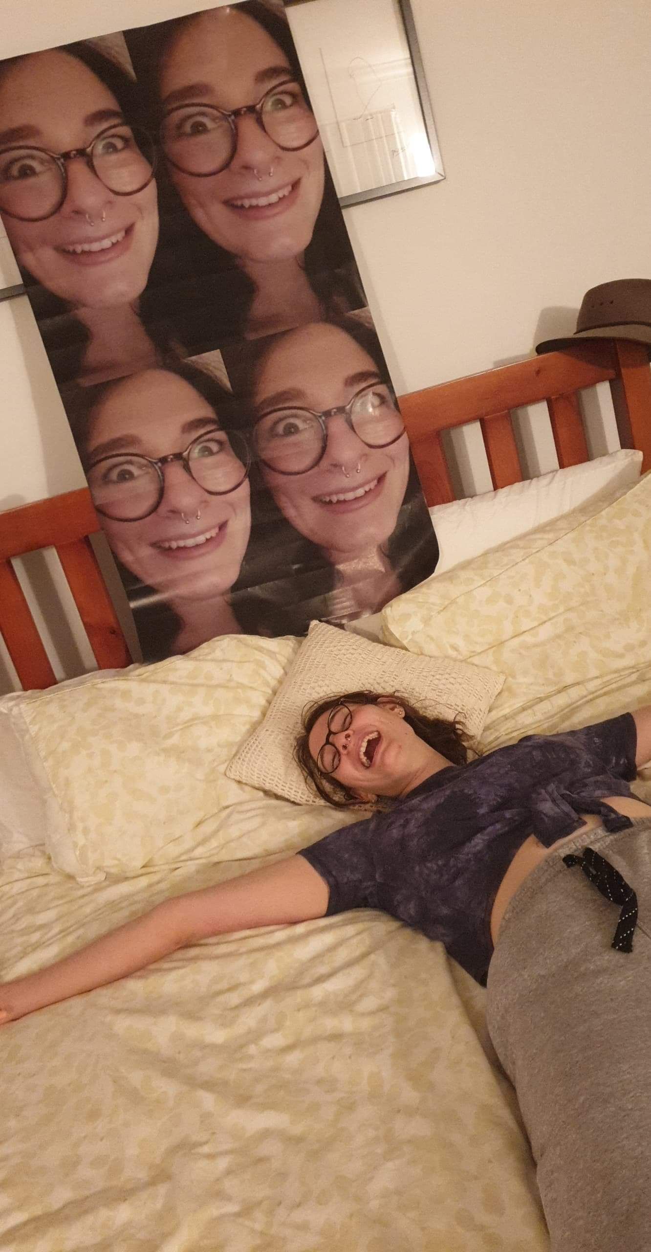 I ordered wrapping paper online, there was a mistake and now I have a massive poster of my face, I'm not even mad.