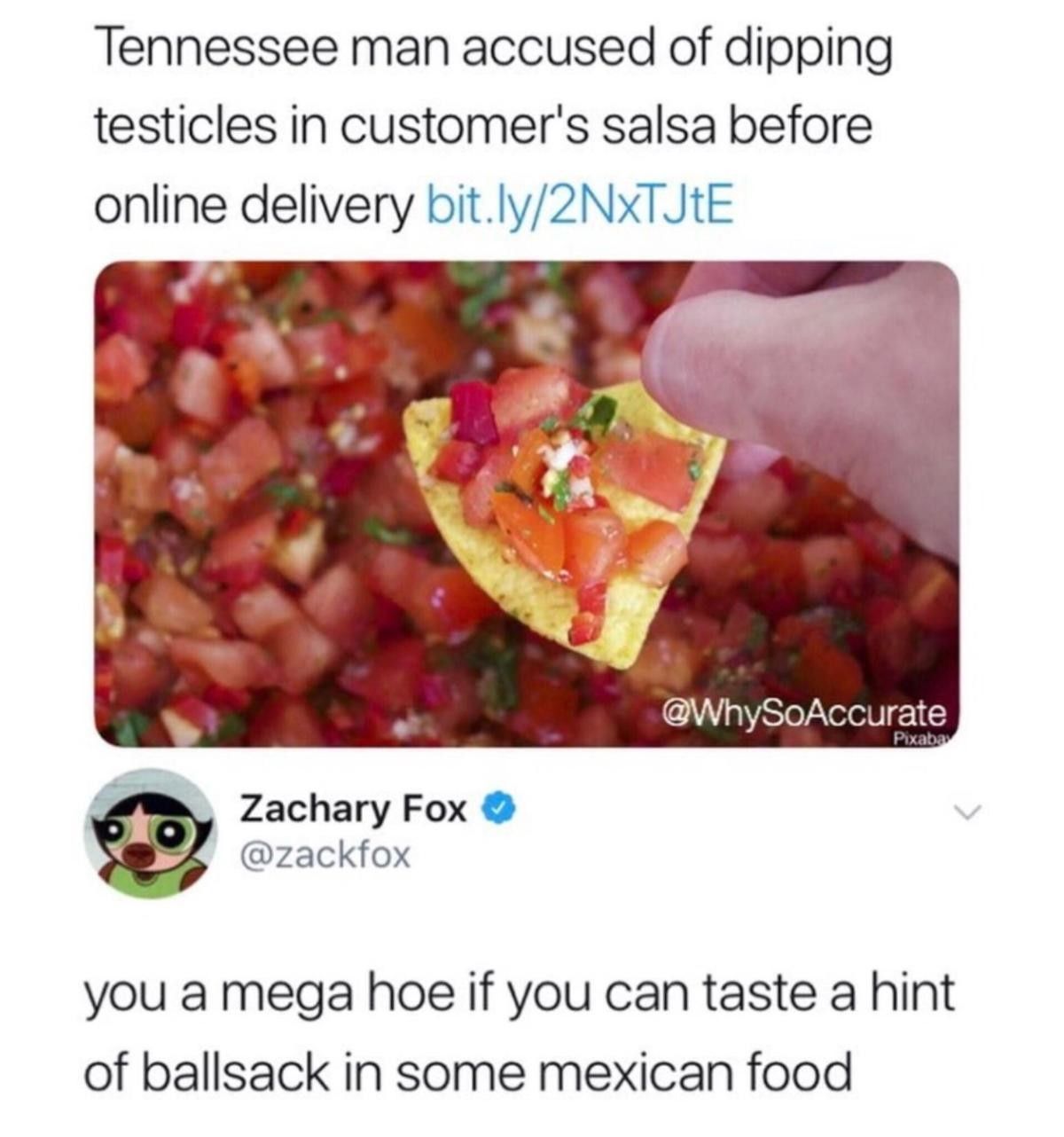 That's cause it's not salsa, it's fruit salad