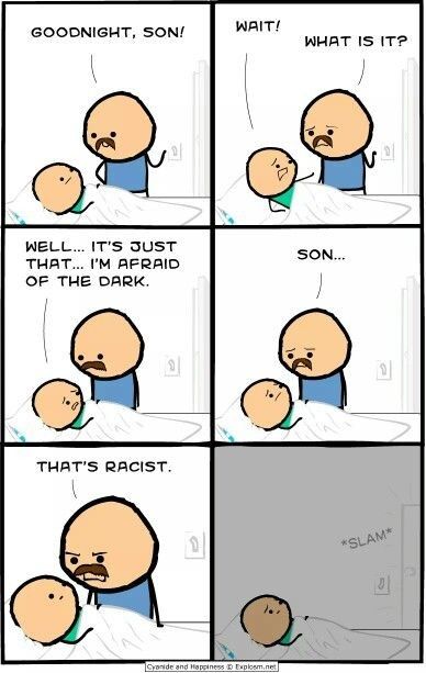 Poor racist kid...