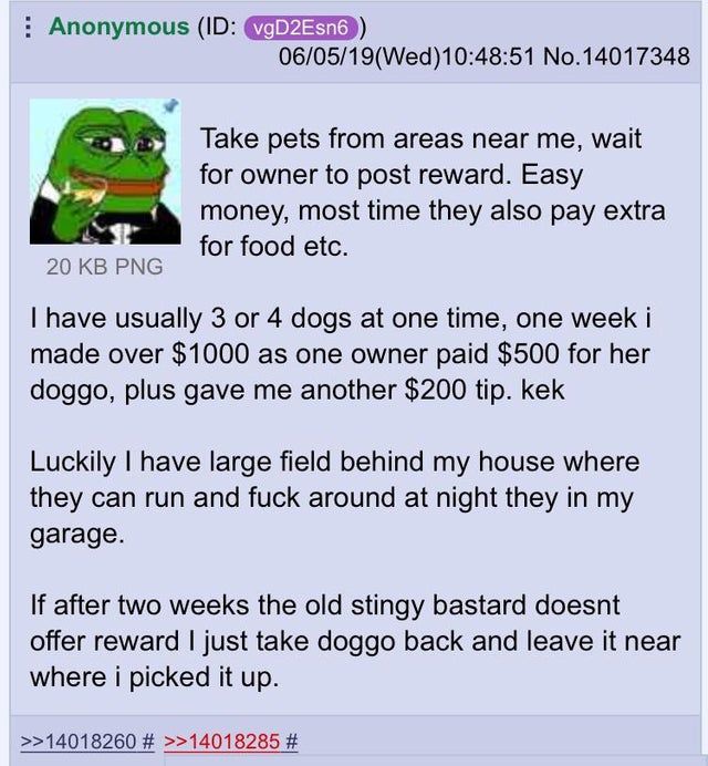 anon kidnaps dogs