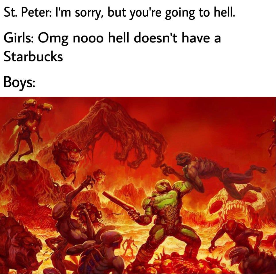 Who needs starbucks when you have Doom Slayer?