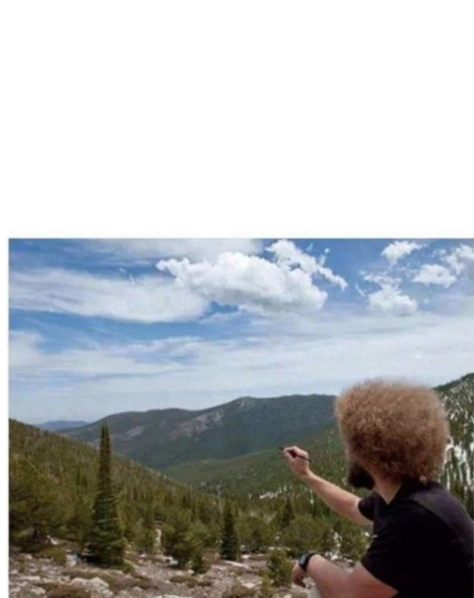 after years of telling my friend that he looks like Bob Ross he sends me this