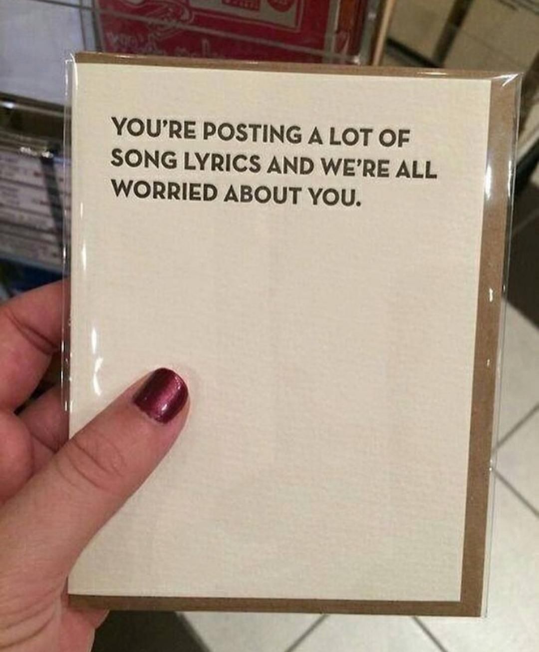I can think of like dozen people offhand I could send this card to