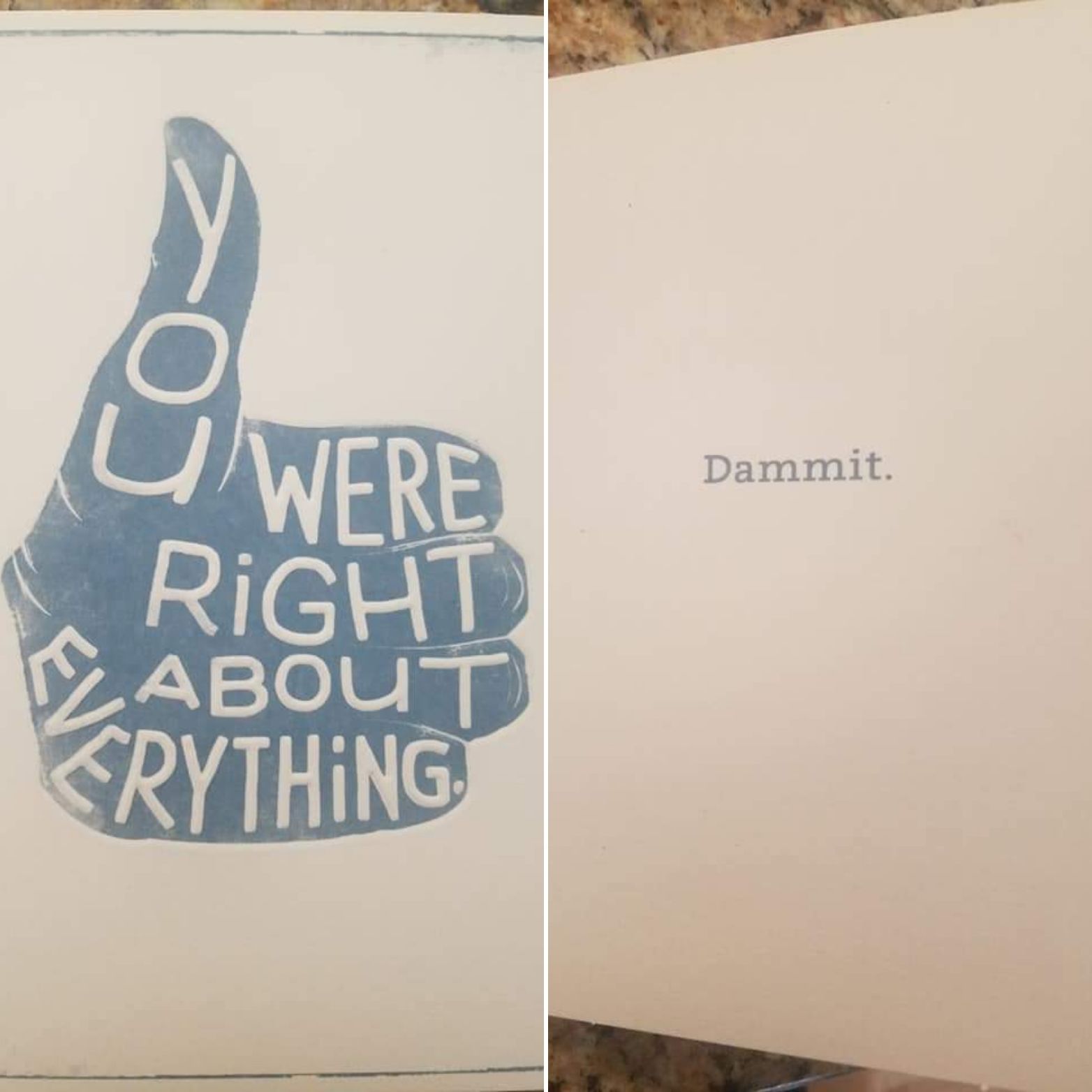 The Father's day card my dad has been awaiting for over forty years.
