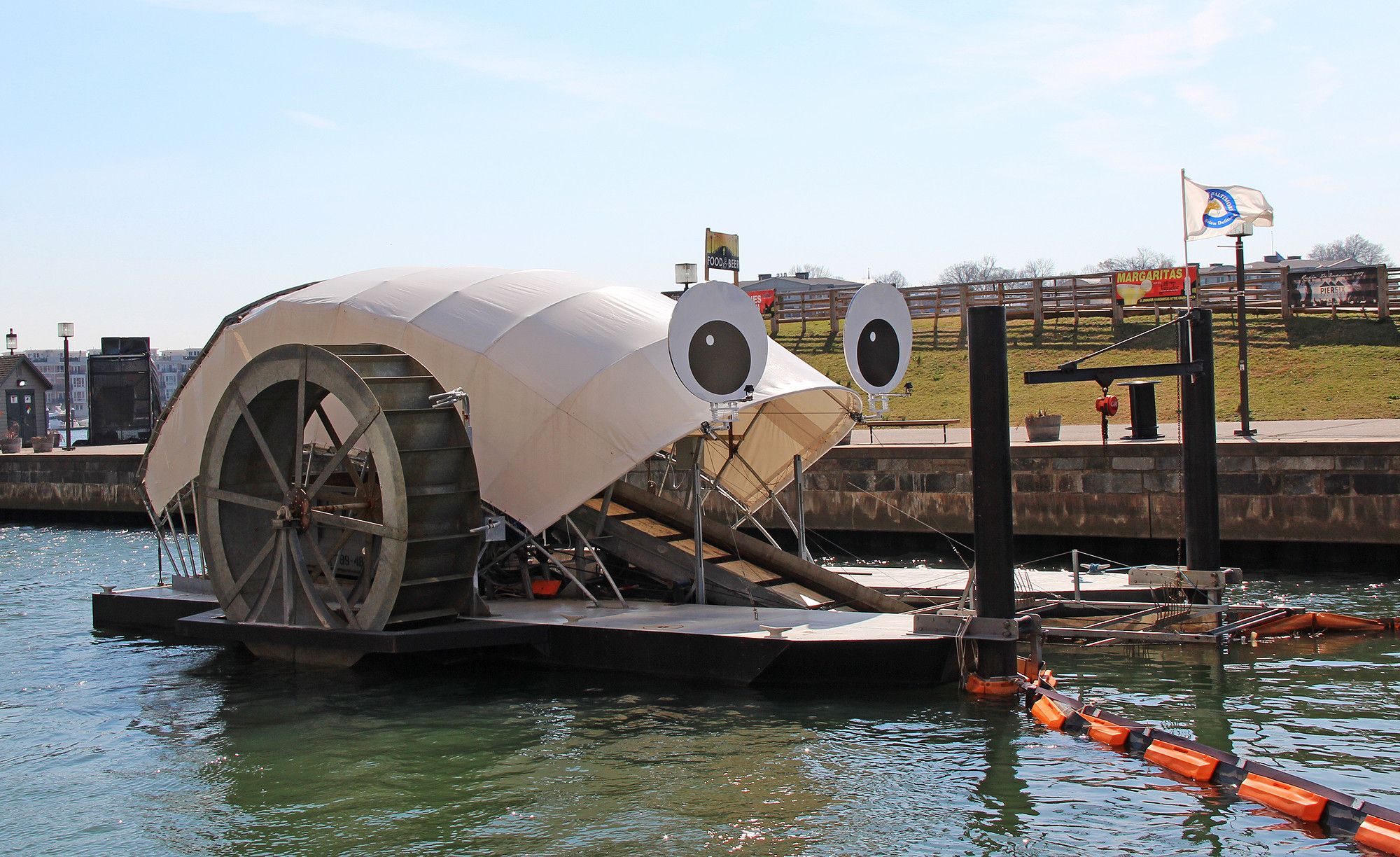 Apparently Baltimore has a trash eater called "Professor Trash Wheel" that keeps the water clean and I'm sad i didn't know sooner