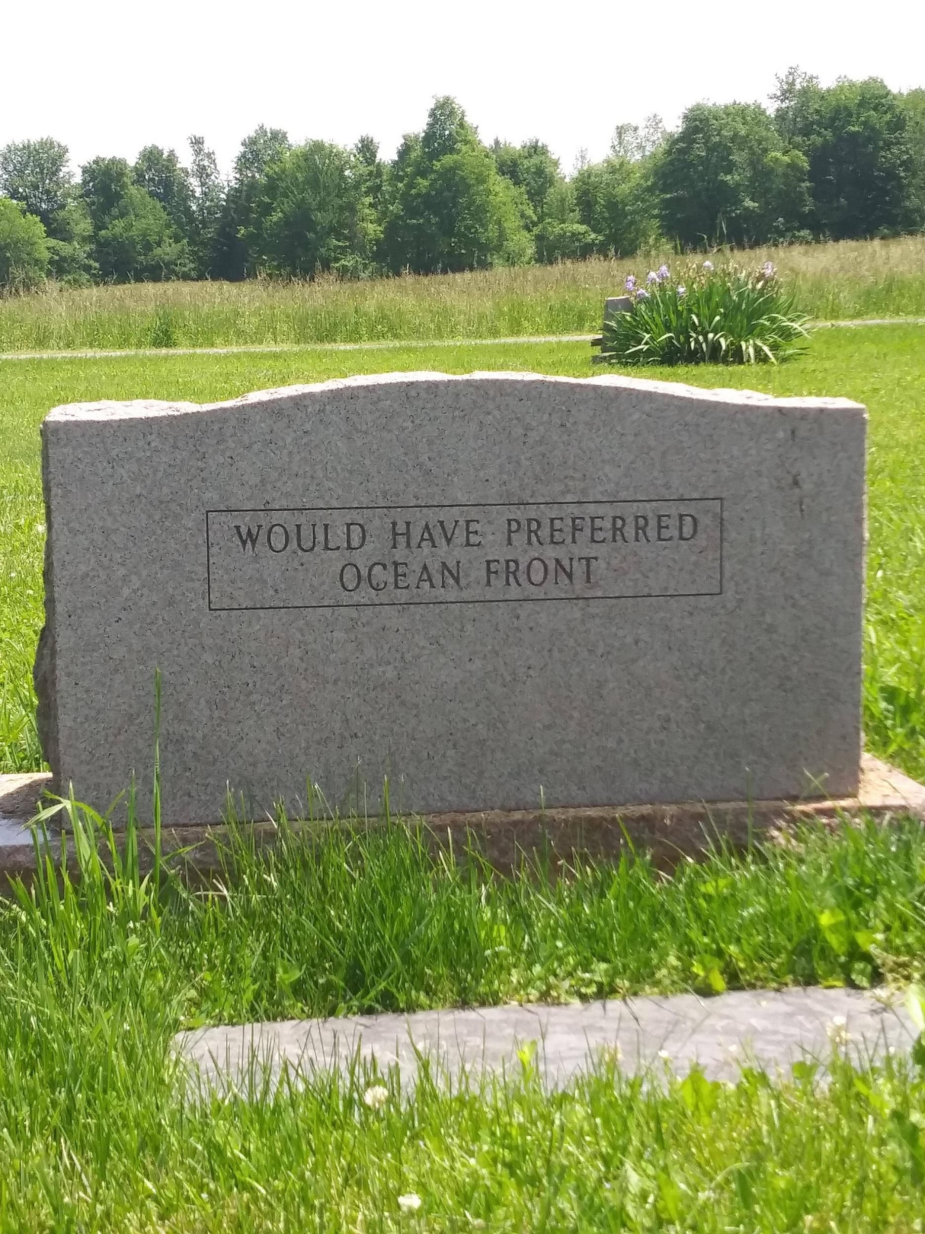 The back of this gravestone.