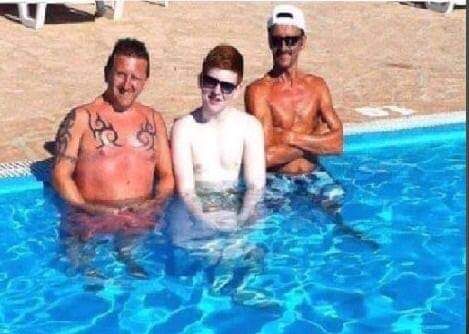 These two brave men at a haunted swimming pool.