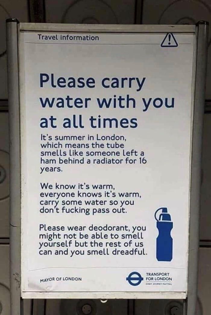 London Underground announcement:)