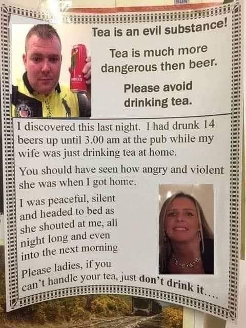 Tea is evil