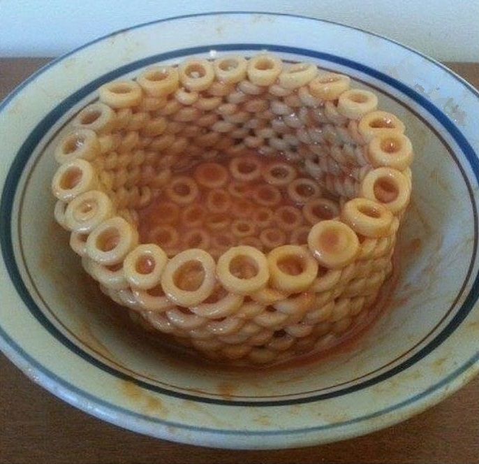 It's a bowl of pasta
