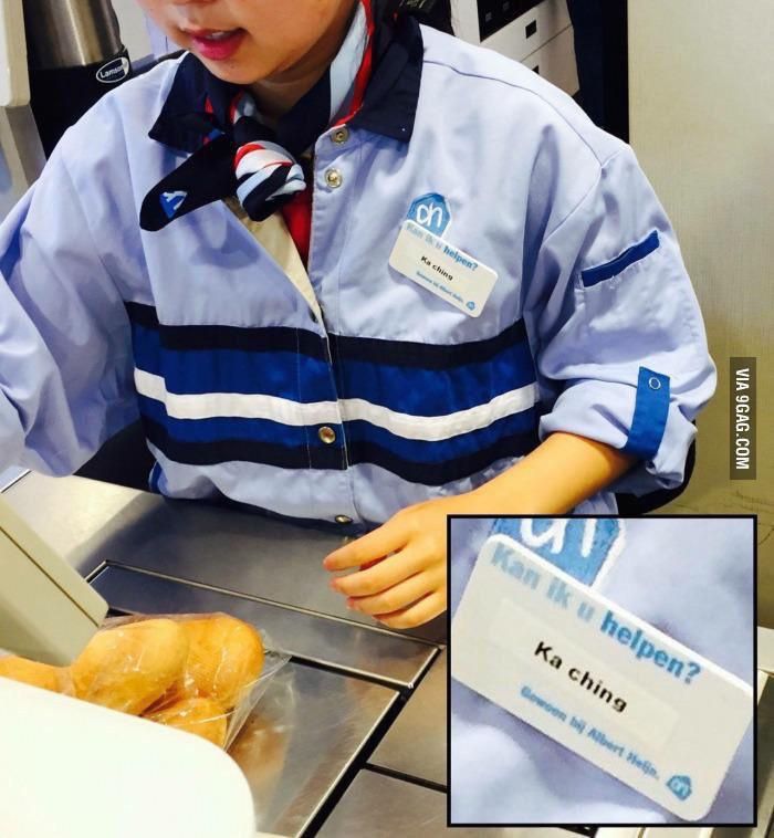 Poor girl was born to be a cashier