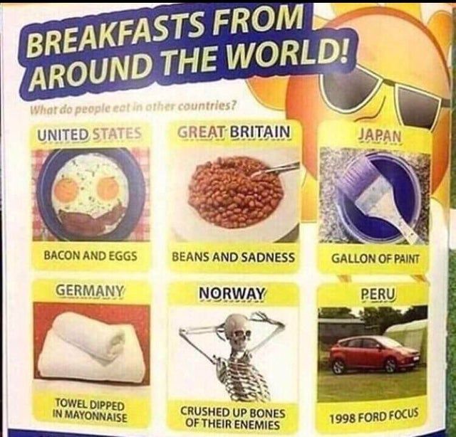 brits succ at politics but at least the know what a good breakfast is