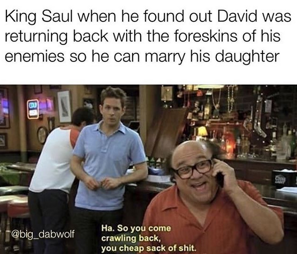 King Saul more like King Lame.