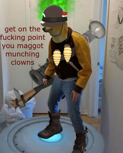 Get on the point retard