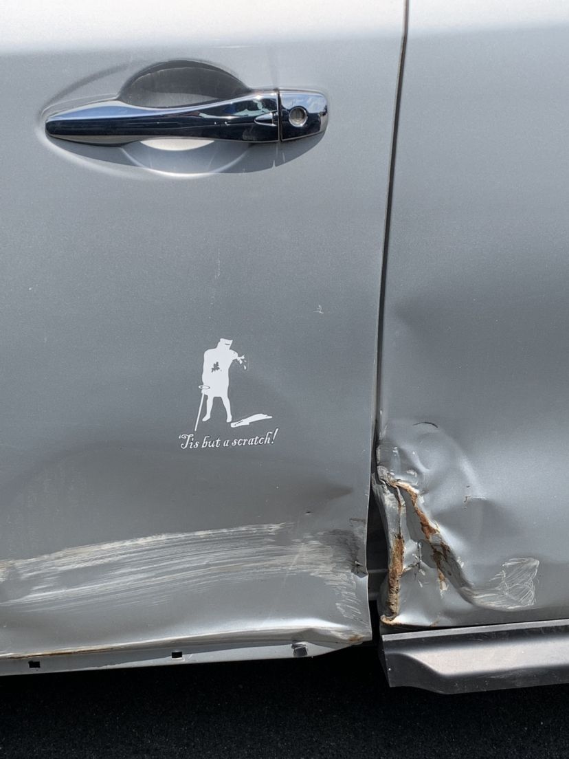Saw this on the car parked next to us today.