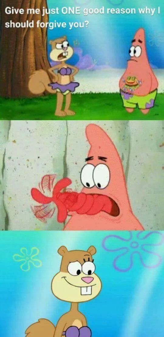 patrick tryna clap some cheeks