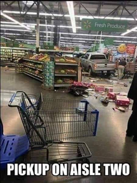 Pick up on aisle two...