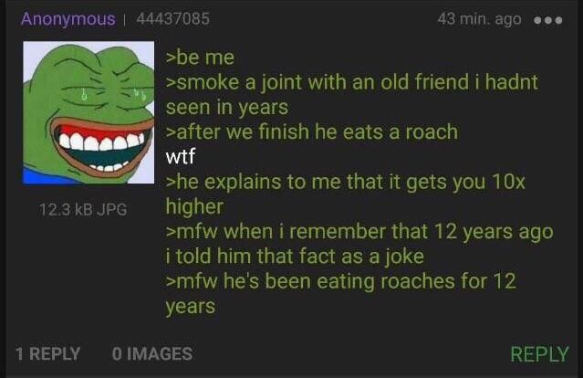 Anon does the weed