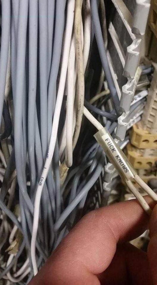 The joys of network cabling.