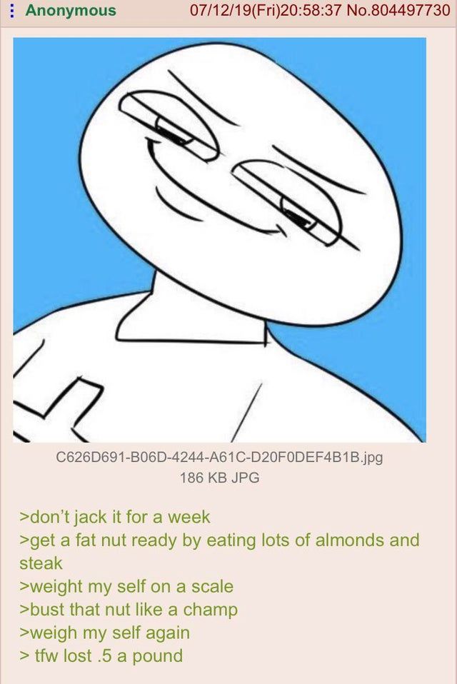 anon has a massive nut