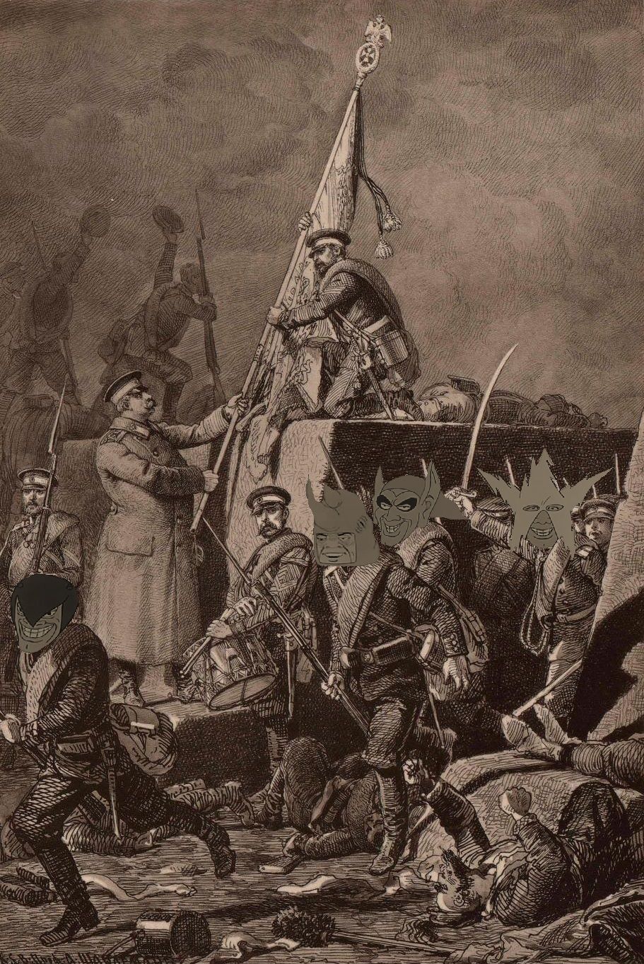 Me and the boys marching on the walls of Gorni Dubnik as the marching music plays