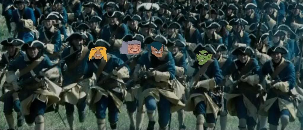 Me and the boys after being conscripted to the crown's army