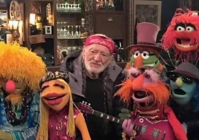 Somehow Willie Nelson looks the least stoned.