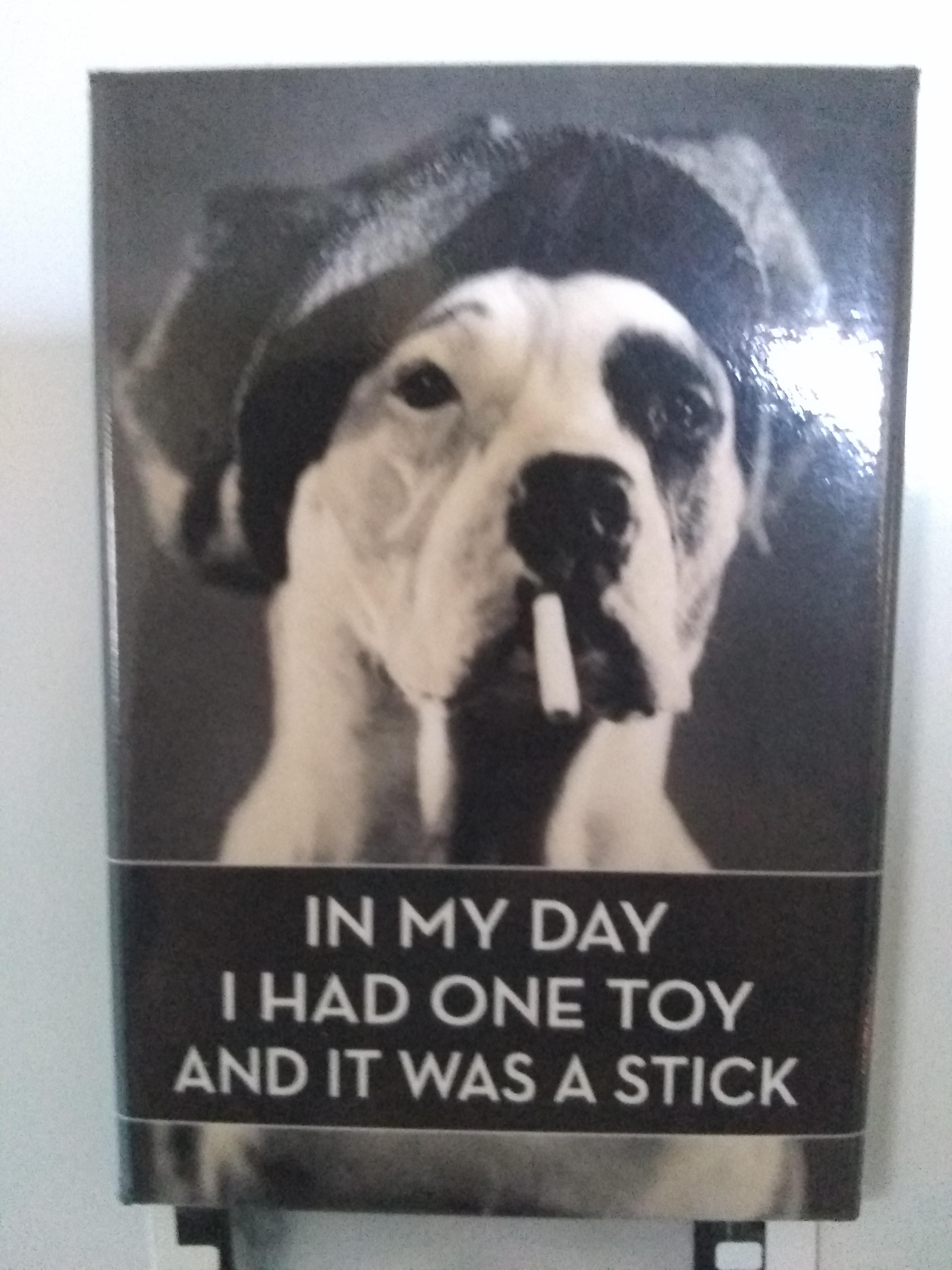 Found this in a sign store, thought it was funny af and had to buy it. Feel like the dog is speaking directly to my spoiled pups