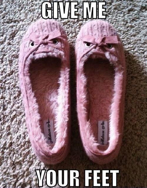 Pink slippers won?t take "no" for an answer