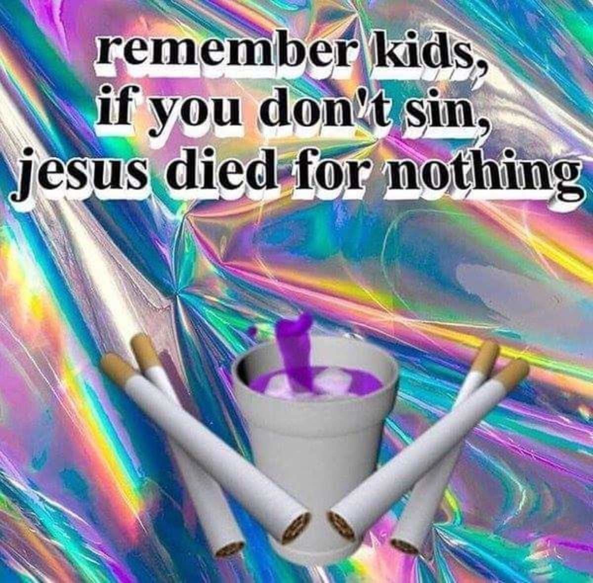 We must honor his loss with debauchery and the such