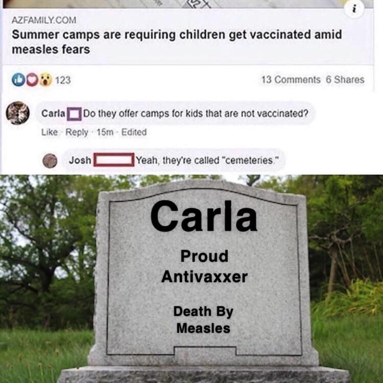 Carla, a fallen soldier.