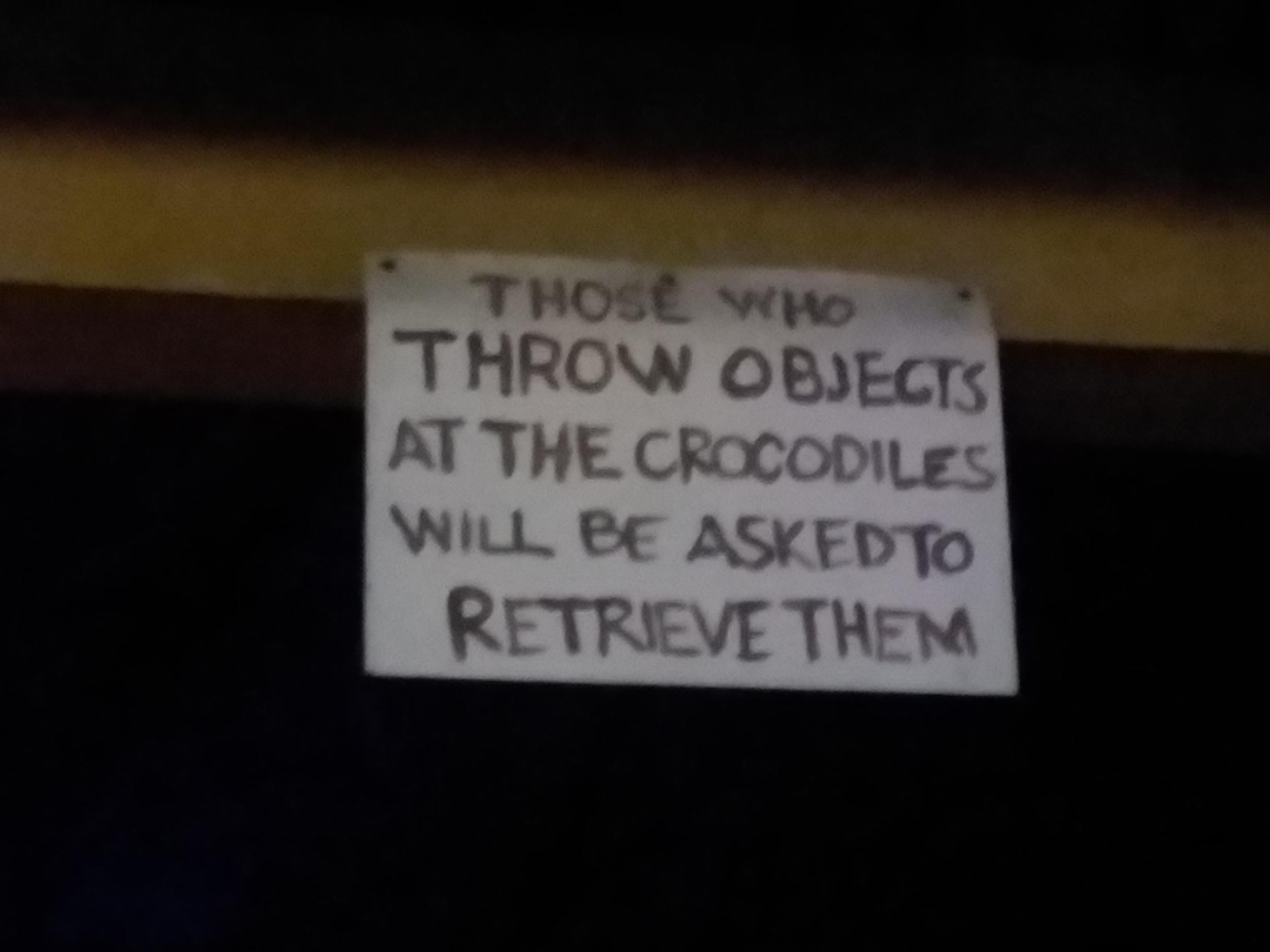 Sign found at Toledo Zoo in Ohio