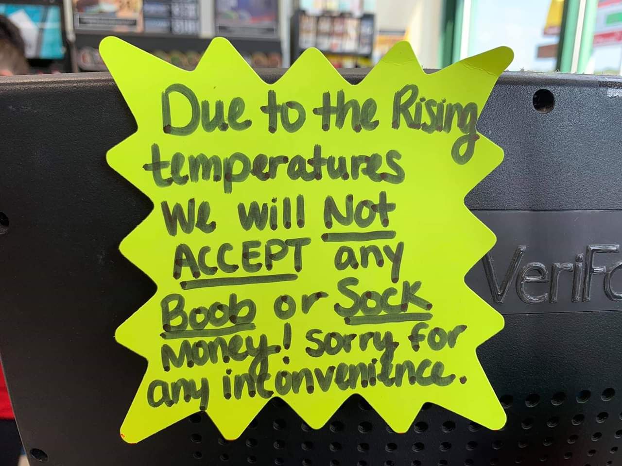 Sign of the day - courtesy of a gas station in Tennessee