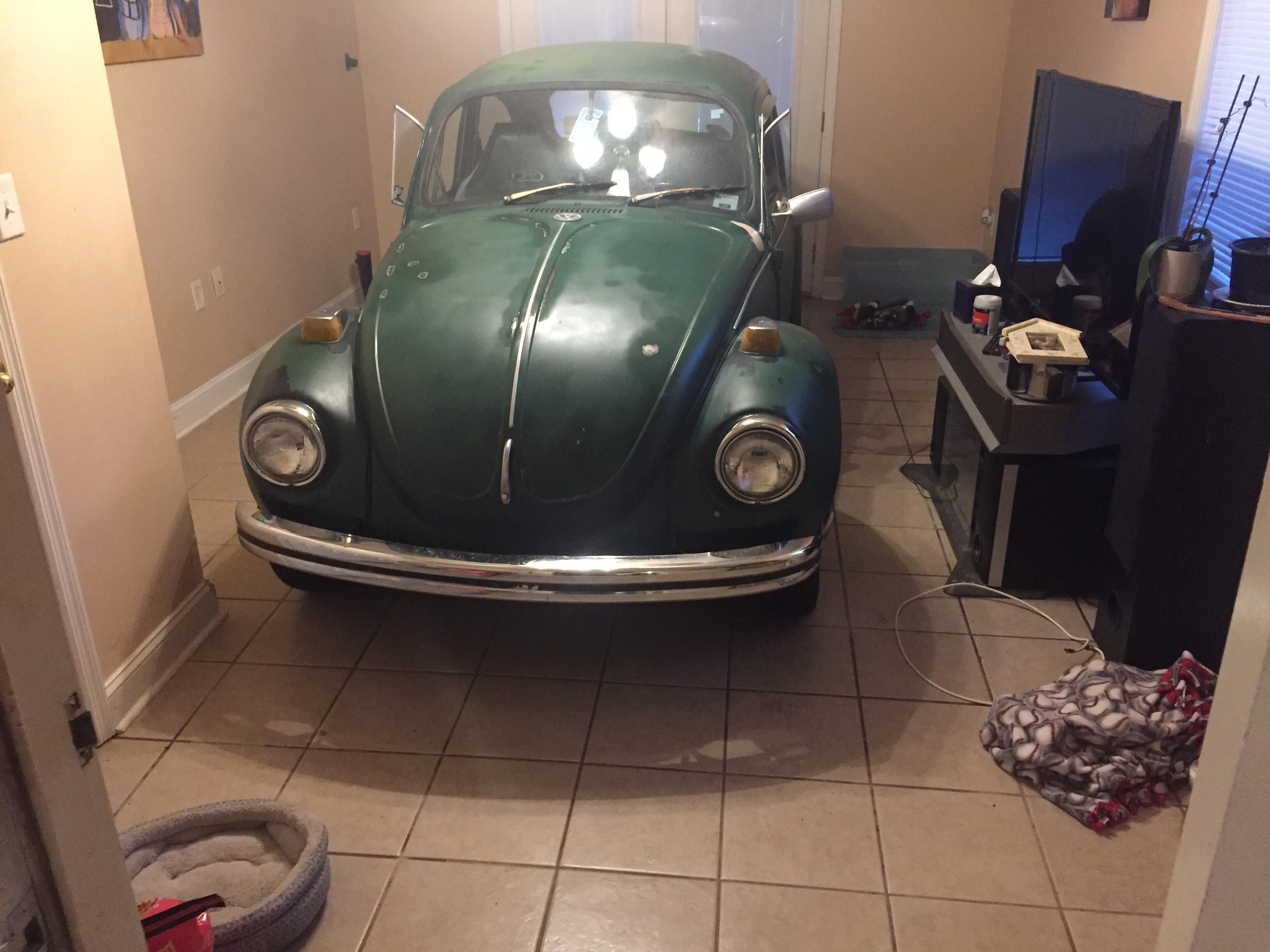 I found out that our Volkswagen fits in the den. Will see what the wife thinks when she gets home.