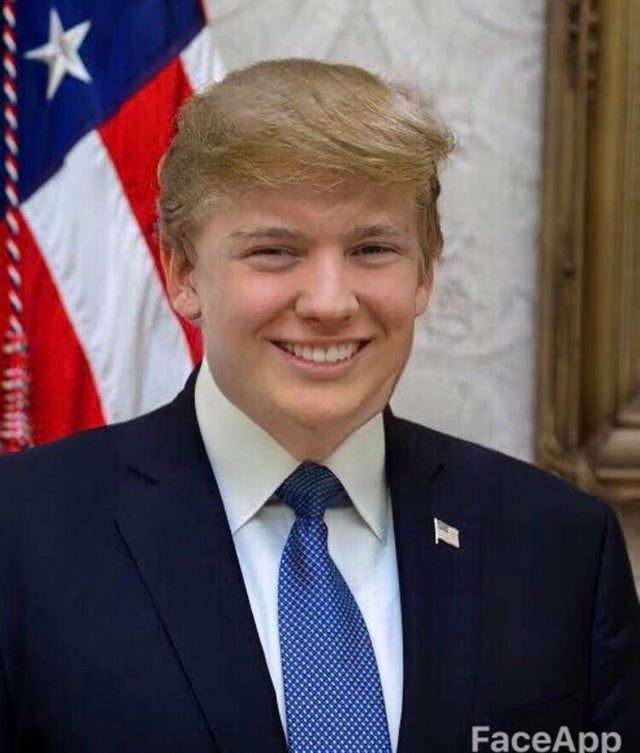 young trump is excatly how the young baron will look like once he is president
