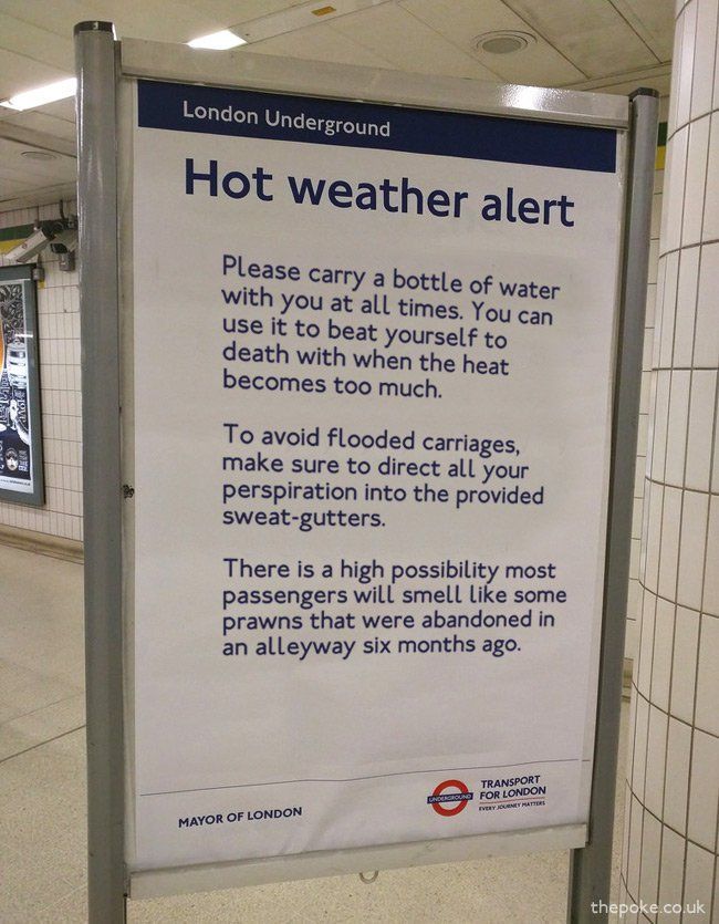 It's hot on the London Underground