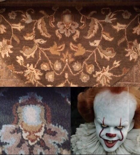 Whatever Stephen King told us about It's backstory, this is how really Pennywise was born. I doubt whoever owns this carpet is okay...